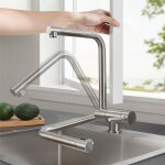 Cecipa - robinet cuisine, mitigeur cuisine rabattable sous fentre, flexible robinet pliable  90 / ...