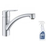 Robinet de cuisine monocommande bec bas grohe start 2021 + nettoyant grohclean