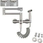 Robinet de cuisine montage mural tr�filage en acier inoxydable 304 de qualit� alimentaire avec pistolet ...