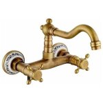 Robinet de cuisine mural ancien mitigeur cuisine mural robinet cuisine mural retro bronze antique rotation ...