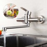 Gojoy - robinet de cuisine mural, robinet d'vier mural, mitigeur  levier unique pour cuisine avec bec ...
