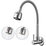 Robinet de cuisine mural rotatif  180 avec 2 fonctions mitigeur d'evier de cuisine eau froide  simple ...