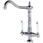 Jn. songs - robinet de cuisine pivotant � 360� mitigeur d'eau chaude et froide � deux poign�es robinets ...