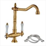 Jn. songs - robinet de cuisine pivotant  360 mitigeur d'eau chaude et froide  deux poignes robinets ...