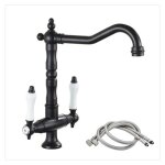 Jn. songs - robinet de cuisine pivotant  360 mitigeur d'eau chaude et froide  deux poignes robinets ...