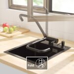 Robinet de cuisine rabattable - mitigeur d'vier pliable comme sous fentre avec 2 modes de pulvrisation ...
