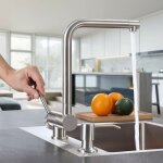 Cecipa - robinet cuisine rabattable, mitigeur cuisine inox, robinet pliable moderne, robinetterie cuisine ...