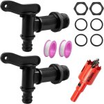 Robinet cuve plastique, 2 pi�ces robinet pour citerne de pluie, robinets de citerne d'eau, robinet de ...