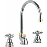 Robinet  double levier, installation  3 trous, couleur chrome - or paffoni iris irv057co chrom - or ...
