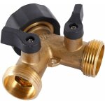 Robinet double machine a laver, r�partiteur raccord robinet tuyau d'arrosage en y 2 voies , robinet exterieur ...