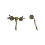 Robinet de douche cuisine mural bronze, vieux laiton, ancienne