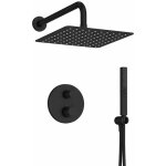 Jacob delafon - robinet douche encastr� thermostatique metro carr�, noir mat economie d'eau