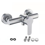 Csparkv - robinet de douche mural en acier inoxydable avec commande manuelle pour eau froide et chaude ...