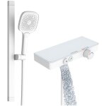 Rainsworth - robinet de douche avec thermostat, mitigeur de douche thermostatique et tagre en verre, ...