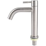 Robinet d'eau froide simple g1 / 2 en acier inoxydable bross� avec grand bassin monotrou