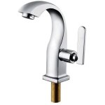 Robinet d'eau froide unique chrome salle de bain lavabo robinet cuivre levier unique bec bassin bain ... Robinet d'eau froide unique chrome salle de bain lavabo robinet cuivre levier unique bec bassin bain ...
