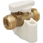 Robinet gaz - roai - mle / mle - diamtre 15 x 21 mm - genius - avec bouchon et attache - en coque ...