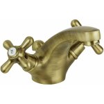 Robinet de lavabo  double levier de couleur bronze gattoni calypso 5911 / rev0 bronze