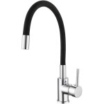 K2o - robinet de lavabo mitigeur flex 22x9, 6x36, 6 cm chrome avec flexible de 35 cm, bec flexible noir ...