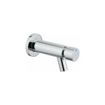Robinet de lavabo mural temporis� s�rie minimal avec poussoir idral 800. 00 chrom�