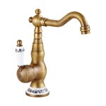 Jn. songs - robinet lavabo retro mitigeur lavabo en laiton robinet salle de bain eau chaude et froide ...