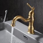 Robinet de lavabo rtro robinet salle de bain en laiton bronz mitigeur de lavabo pivotant  360 - laiton ...