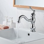 Jn. songs - robinet de lavabo rtro robinet salle de bain en laiton bronz mitigeur de lavabo pivotant ...