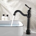 Jn. songs - robinet de lavabo rtro robinet salle de bain en laiton bronz mitigeur de lavabo pivotant ...