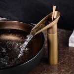 Robinet de lavabo, robinetterie mitigeur cascade pour salle de bains, chaude et froide r�glable de mitigeur ...