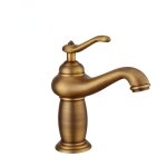 Robinet de lavabo de salle de bain bronze antique mlangeur en laiton cuivre massif, 19. 5cm bronze