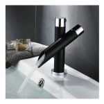 Robinet robinet de lavabo simple  poser noir adapt aux toilettes de la salle de bain