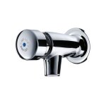 Robinet de lavabo temporis mural tempostop 1 2 avec rosace delabie 746292