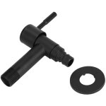 Robinet machine � laver court noir acier inoxydable g1 / 2  m�le - connexion rapide eau froide