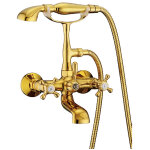 Robinet mlangeur bain - douche mural rtro dor - maddalena
