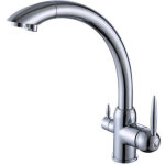 Robinet mitigeur 3 voies robinet purificateur d'eau de cuisine tout en cuivre 3 en 1