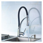 Skecten - robinet mitigeur cusine lavabo vier bec haut mobile robinet en ressort avec douchette robinetterie ...