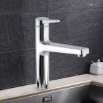 Pro et discount - robinet mitigeur d' evier de cuisine chrome bec fixe limitateur debit