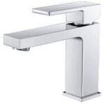 Robinet mitigeur lavabo carr - chrom - cube