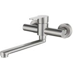 Robinet mural cuisine, mitigeur cuisine mural inoxydable, pivotant  360 pour vier de cuisine, rglable ...