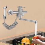 Robinet mural pour cuisine robinet rotatif à 360° robinet de cuisine mural 3 types de jet d'eau robinet ... Robinet mural pour cuisine robinet rotatif à 360° robinet de cuisine mural 3 types de jet d'eau robinet ...