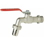 Sanitaire - distribution ? robinet ext�rieur en laiton nickel� ? quart de tour avec brise jet int�gr� ...
