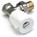 Robinet de radiateur querre  visser - f 3 / 4' - double rglage comap
