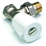 Robinet de radiateur querre  visser - f 3 / 8' - double rglage comap