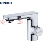 Robinet salle bain avec 2 fonctions de capteur, robinet de lavabo automatique infrarouge avec barboteur ...