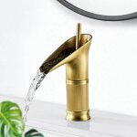 Robinet de salle de bain cascade, robinet de salle de bain en bronze antique, robinet de bassin cascade ...