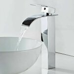 Suguword - robinet salle de bain design moderne de cascade robinet lavabo chrom� conception de corps ...