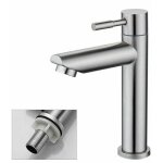 Robinet salle bain eau froide uniquement robinet lavabo surface chrom� en cuivre durable robinetterie ...