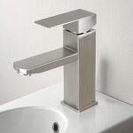 Zmh - robinet de salle de bains nickel bross� lavabo - en acier inoxydable robinet haute pression d'eau ...