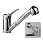 Robinet salle de bain mitigeur lavabo en laiton chrom douchette extractible eau chaude froide pratique ...