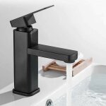 Robinet salle bain noir mat modern, robinet lavabo salle de bain design el�gant, mitigeur lavabo noir ...